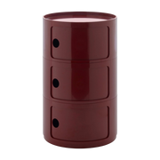 Table d'appoint design bordeaux 3 tiroirs Componibili Big - Kartell