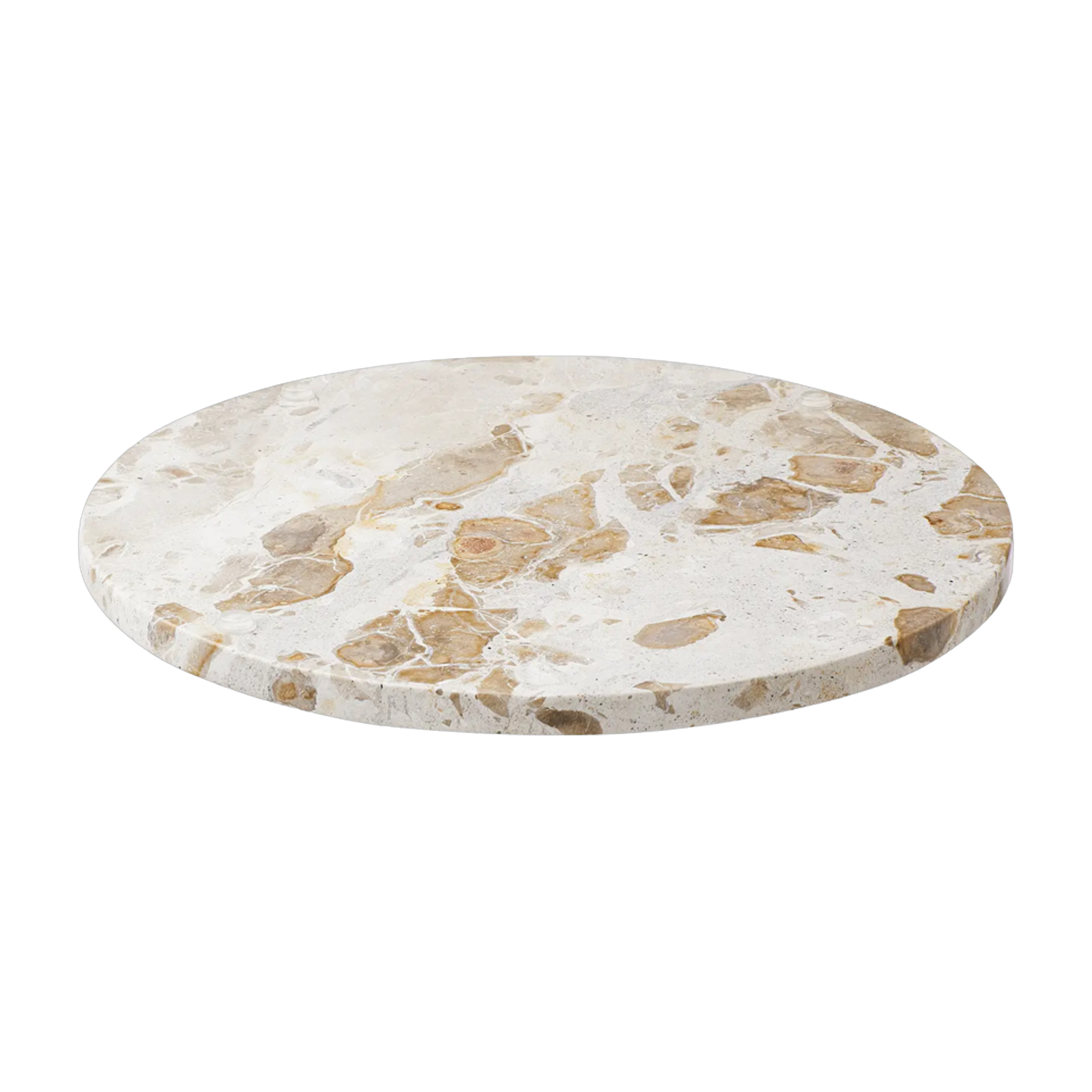 Plateau en marbre beige/gris avec nervures pour Componibili 30 cm - The Cool Republic