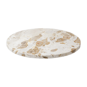 Tablett aus Marmor beige/grau mit Riefeln für Componibili 30 cm - The Cool Republic