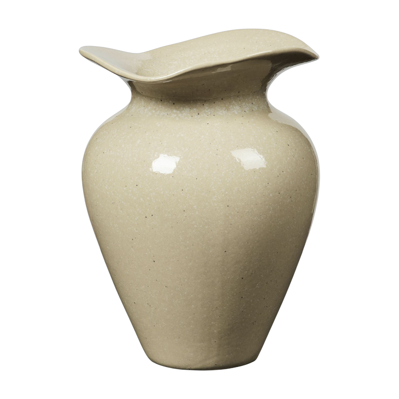 Vase en grès beige 16x22,5cm Florentina - Broste Copenhagen