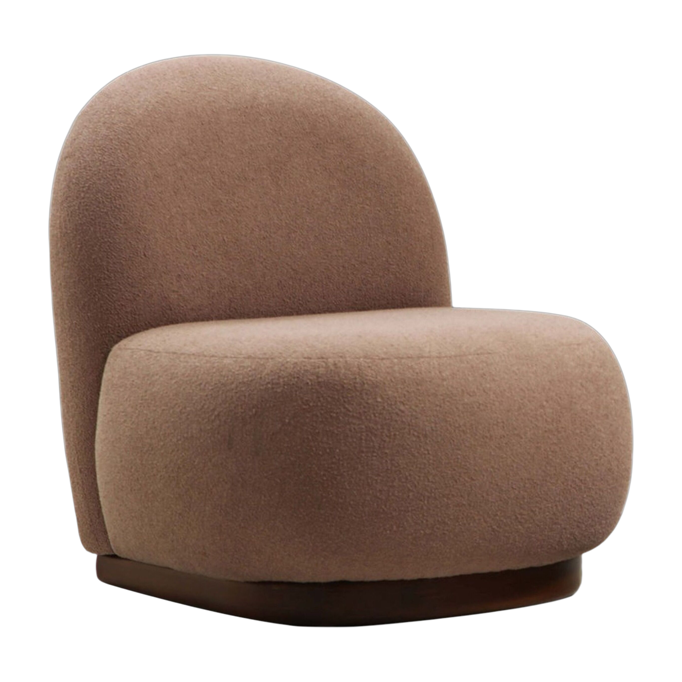 Brown textured fabric armchair 85x74x75cm Tina - The Cool Republic