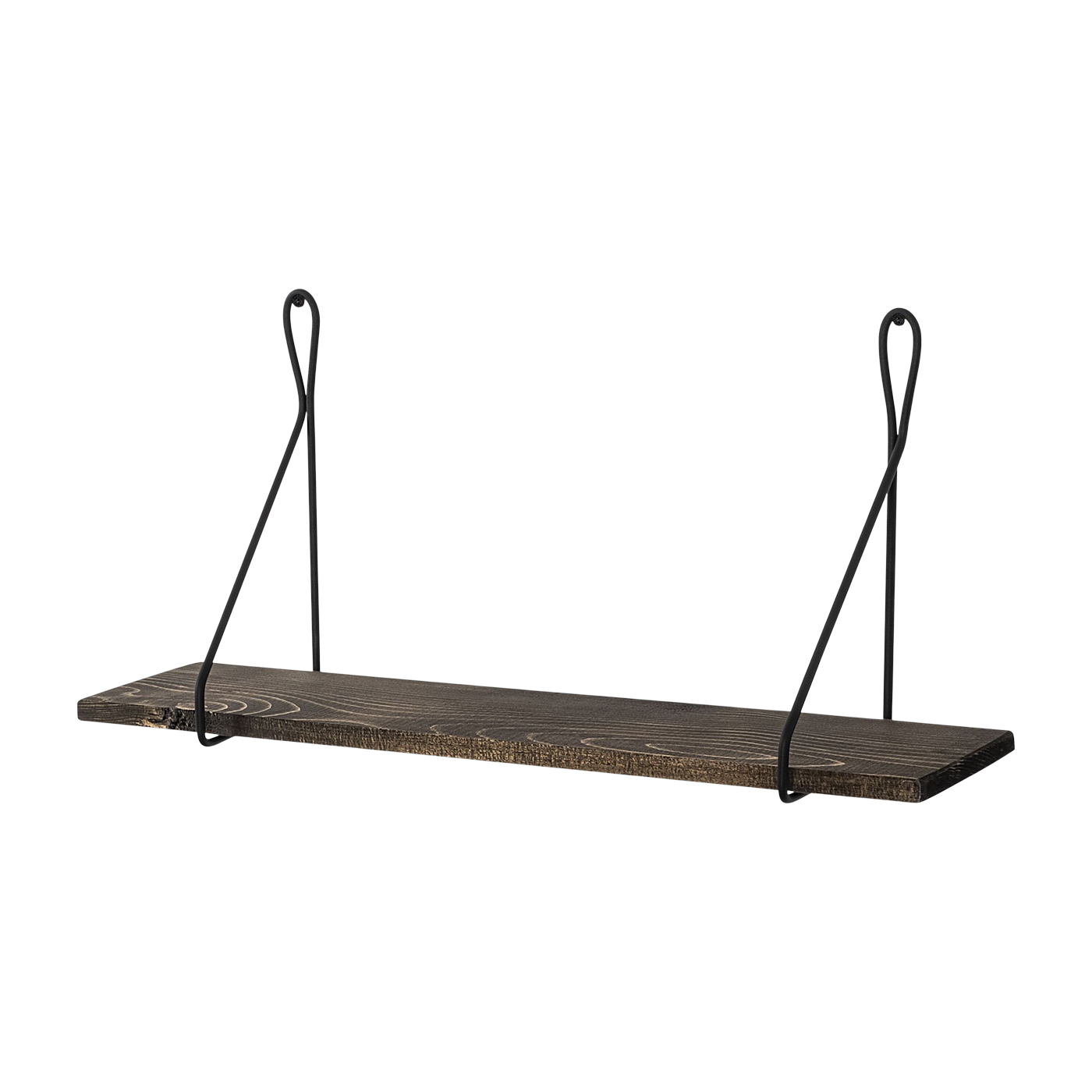 Wandregal aus Holz und schwarzem Stahl 60 x 15 x 27 cm Forma - The Cool Republic