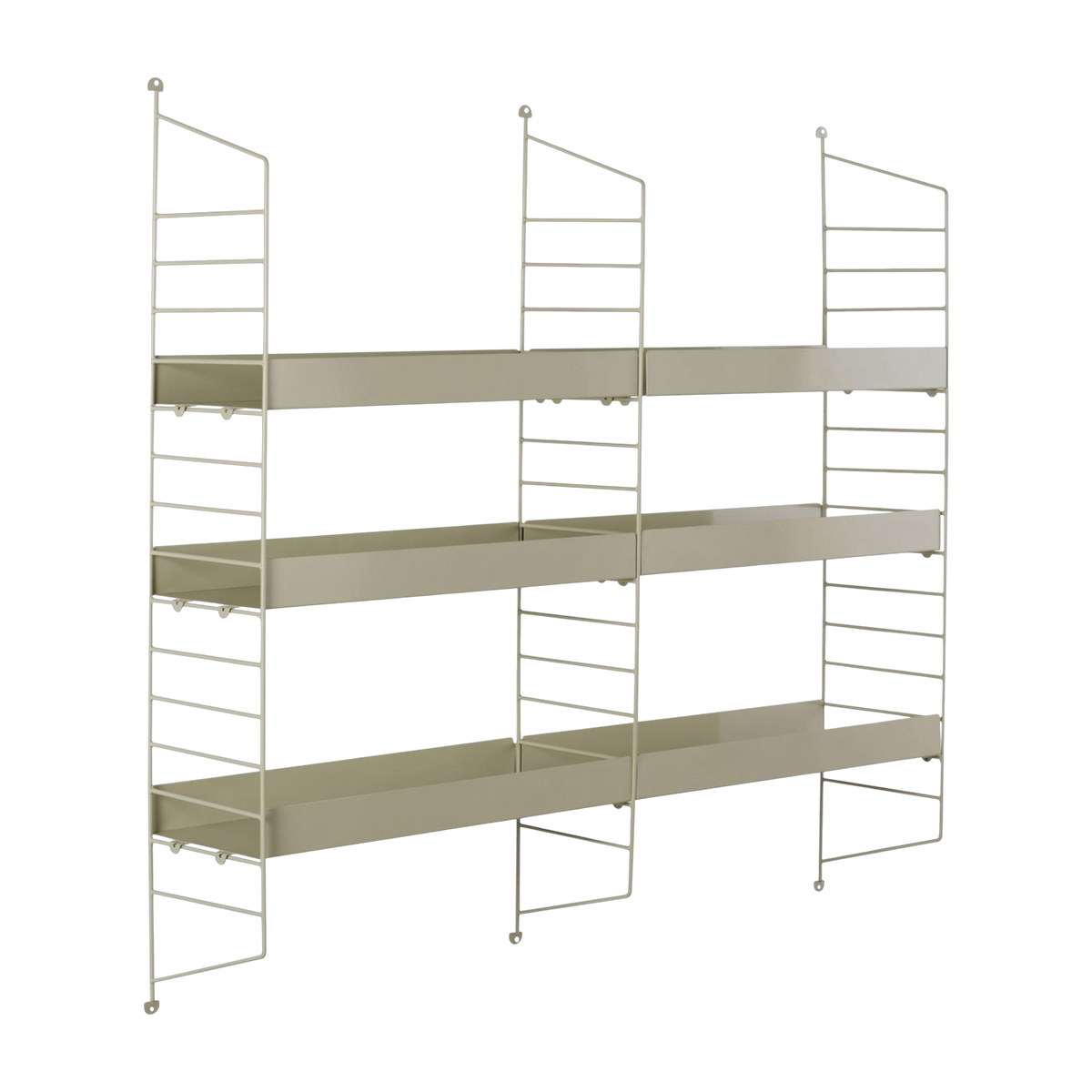 Beige/taupe steel wall shelf 100x98x21cm - Home Design