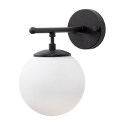 Lampada da parete in acciaio nero opaco 24x15cm Roe - Home Design