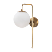 Lampe murale en acier doré et opaque 28x15x43cm Viran - Home Design