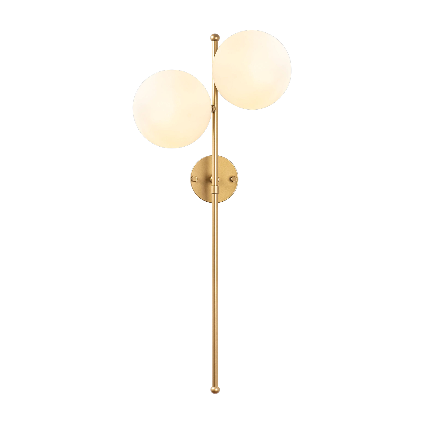 Lampada da parete in acciaio dorato e opaco 27x32x72cm Fazli - Home Design