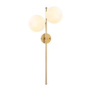 Lampe murale en acier doré et opaque 27x32x72cm Fazli - Home Design