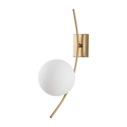 Lampada da parete in acciaio dorato e opaco 15x25x44cm Hilal - Home Design