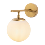 Lampe murale en acier doré et opaque 24x15cm Roe - Home Design