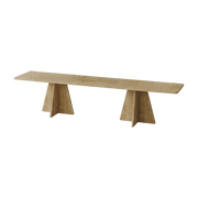 Beige wooden TV stand 42x180x40cm Mushroom - Home Design