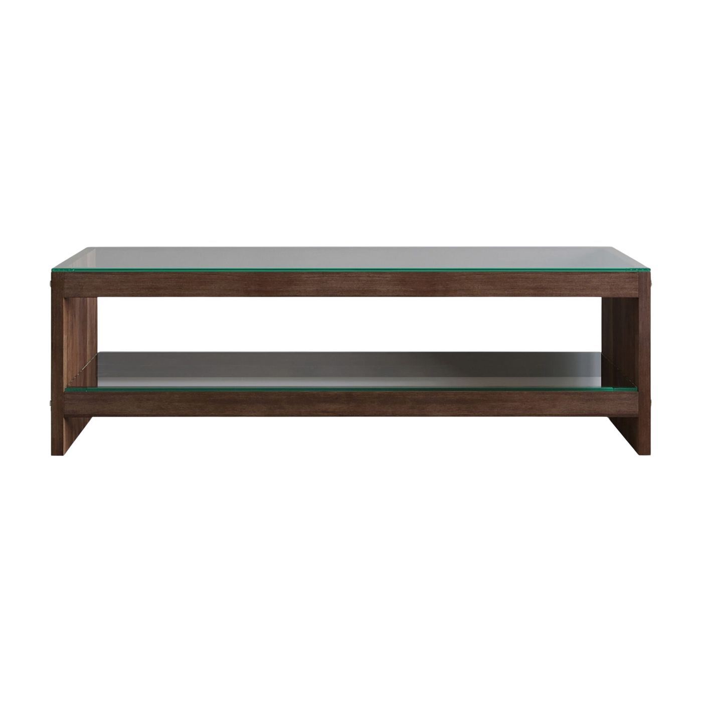 Mueble para TV de madera marrón y cristal 140 x 40 x 45 cm TV300 - Home Design
