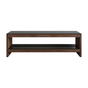 TV-Möbel aus braunem Holz und Rauchglas 140 x 40 x 45 cm TV300 – Home Design