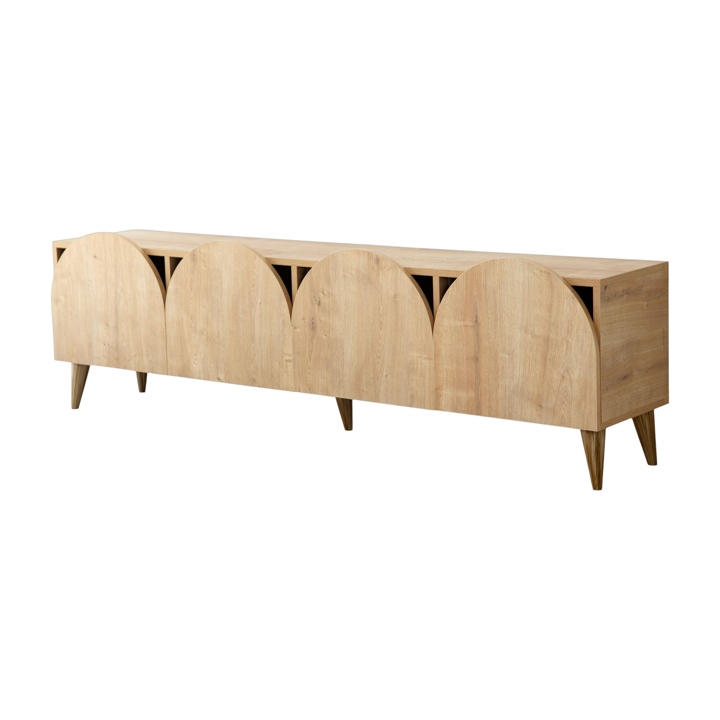 Mueble de madera beige con patas 180x35x50cm Mesta - Home Design