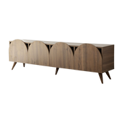 Mueble de madera marrón con patas 180x35x50cm Mesta - Home Design