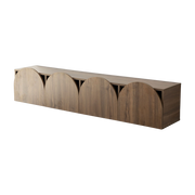Mueble de madera marrón 180 x 35 cm Mesta - Home Design