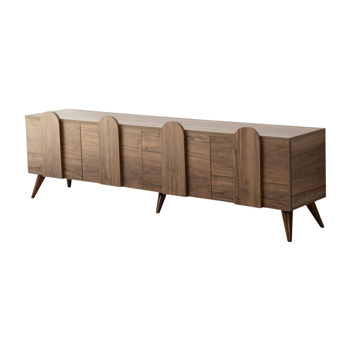 Mueble para TV de madera marrón con patas 180 x 35 x 50 cm New Line - Home Design