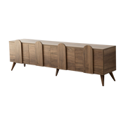 Mobile TV in legno marrone con piedini 180x35x50cm New Line - Home Design