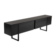 Meuble tv en bois noir 180x29,5x50cm Serenity - Home Design
