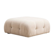 Beige fabric pouf 95x45cm Bubble pouffe - Home Design