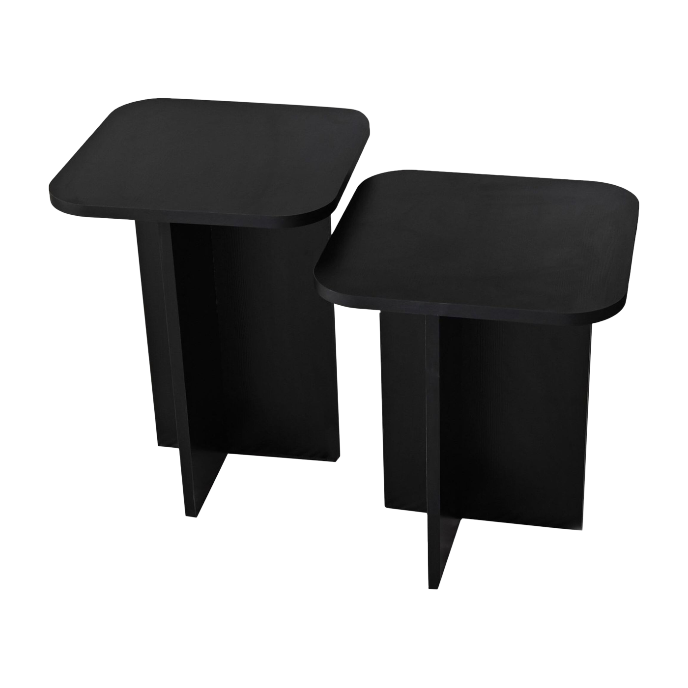Beistelltische aus schwarzem Holz „ Blues ” Set – Home Design