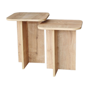 Mesas auxiliares de madera Blues set - Home Design