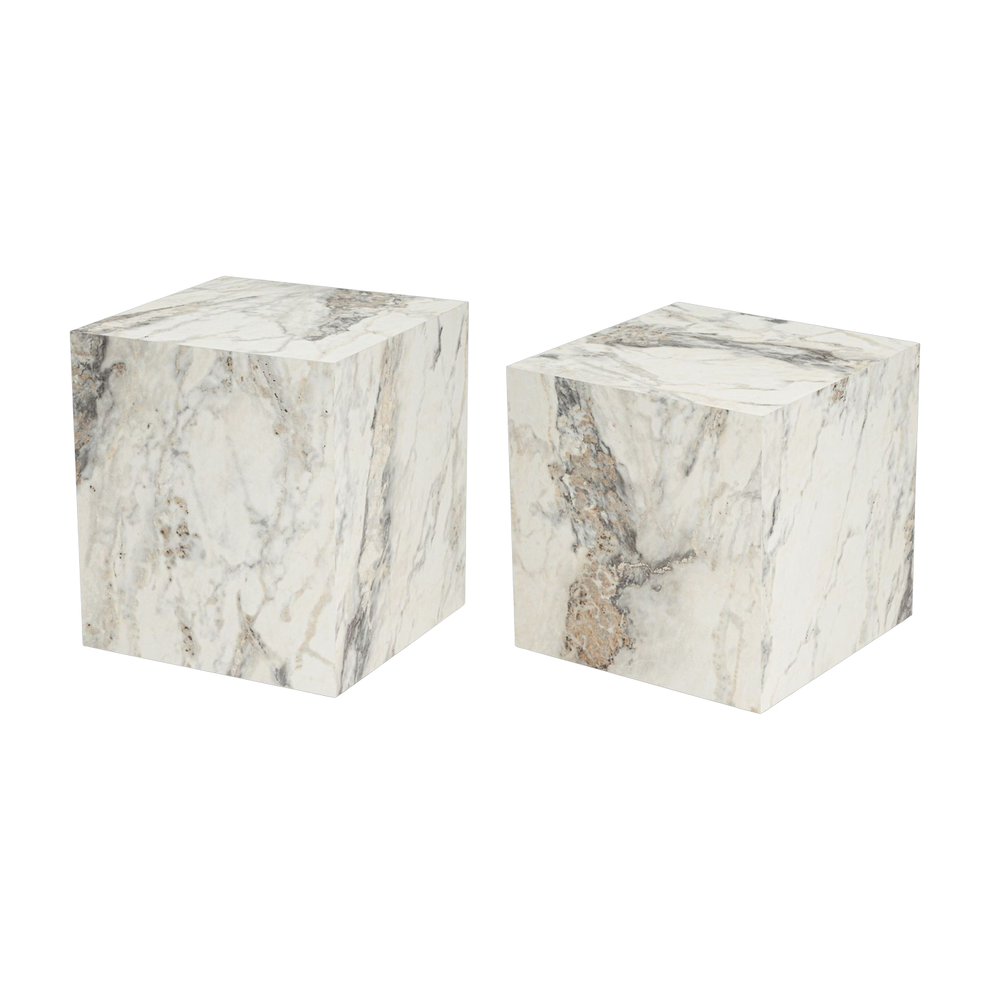 Beistelltische aus MDF in MDF-Optik „ marbre “ „ Blues “ Set – Home Design