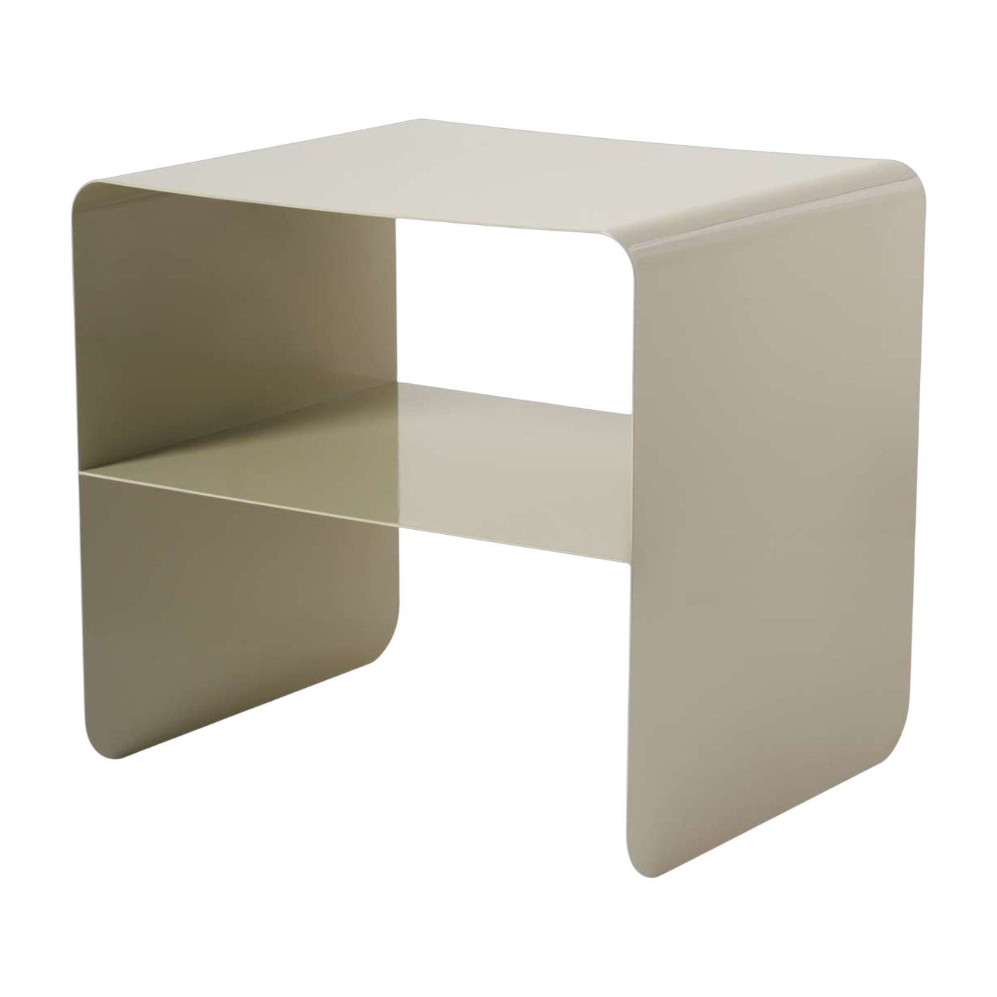 Beistelltisch aus cremefarbenem Metall 45 x 56 x 52 cm Shb – Home Design