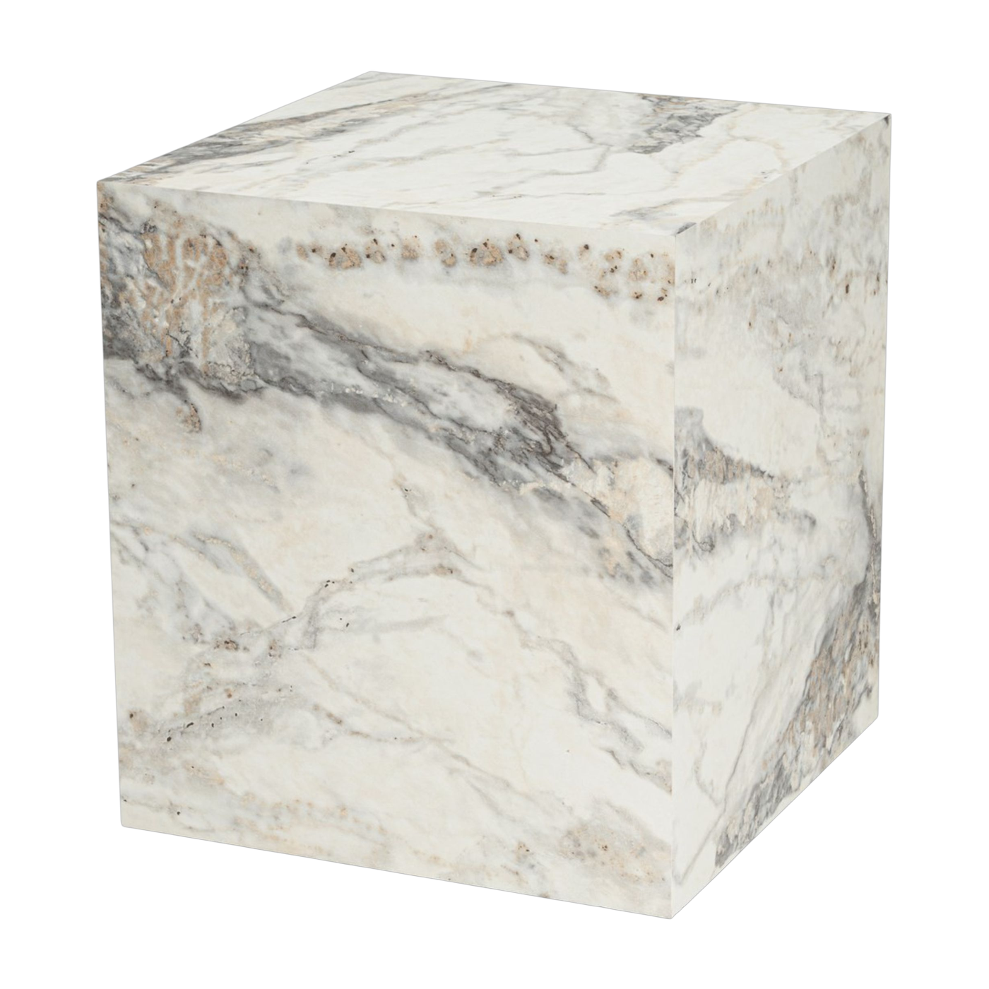 Beistelltisch aus MDF in „ marbre “-Optik, 45 x 50 cm Küp – Home Design