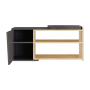 Holzbank anthrazit 47x104x37cm Fiona - Home Design