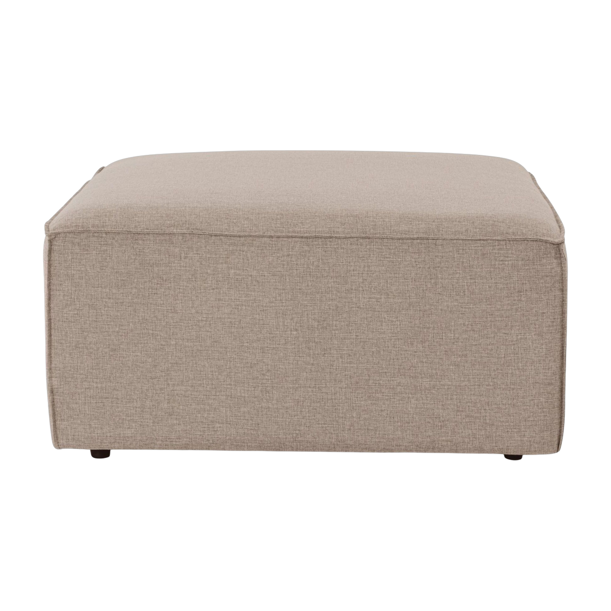 Pouf carré en tissu marron 85x43cm Fora - Home Design
