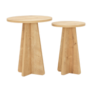 Tables d'appoint en bois beige Mushroom - Home Design