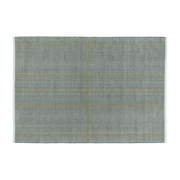 à la -hand woven rectangular wool rug in blue, 240x170cm Seam - Normann Copenhagen