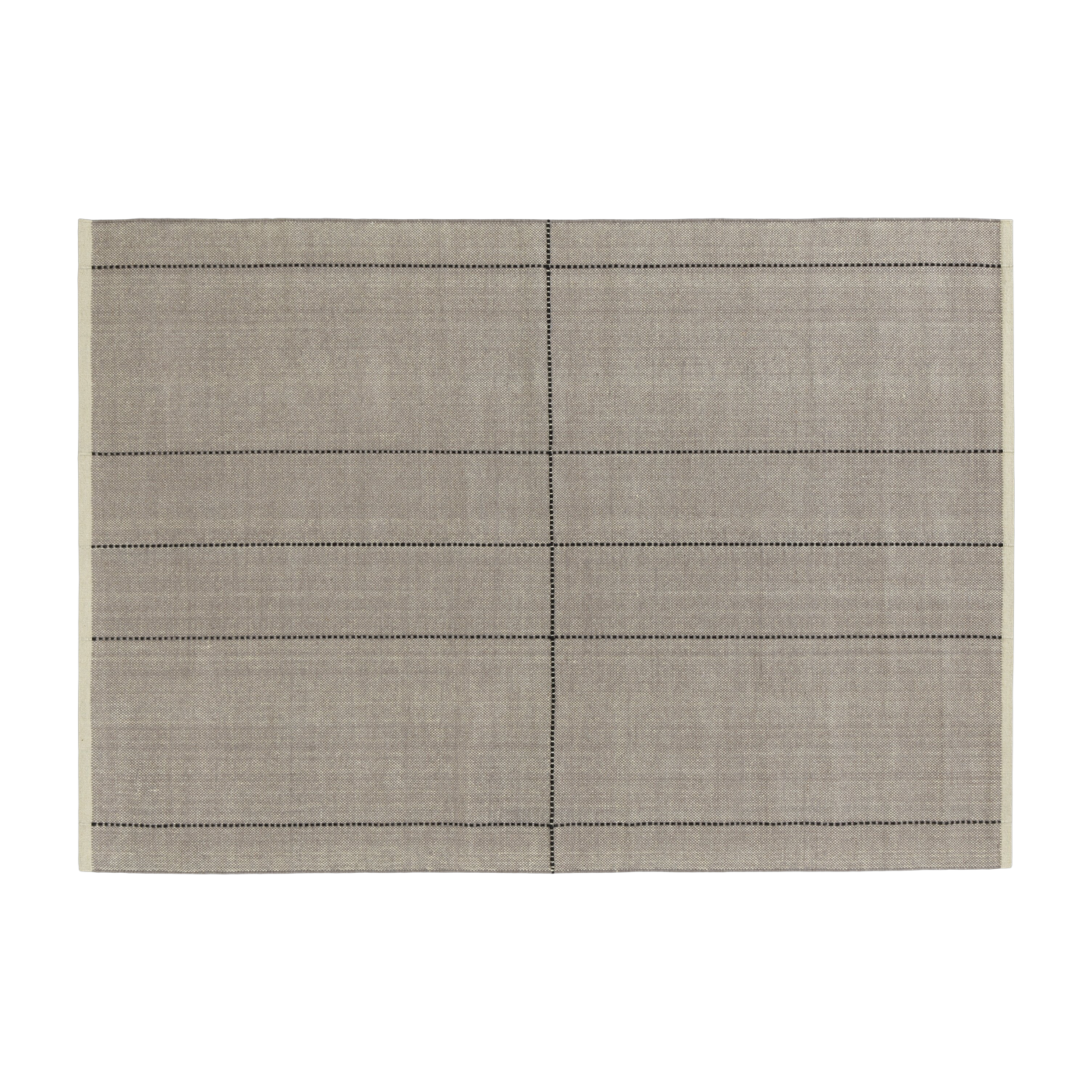 Hand-woven rectangular rug in gray wool, 240x170cm Seam - Normann Copenhagen