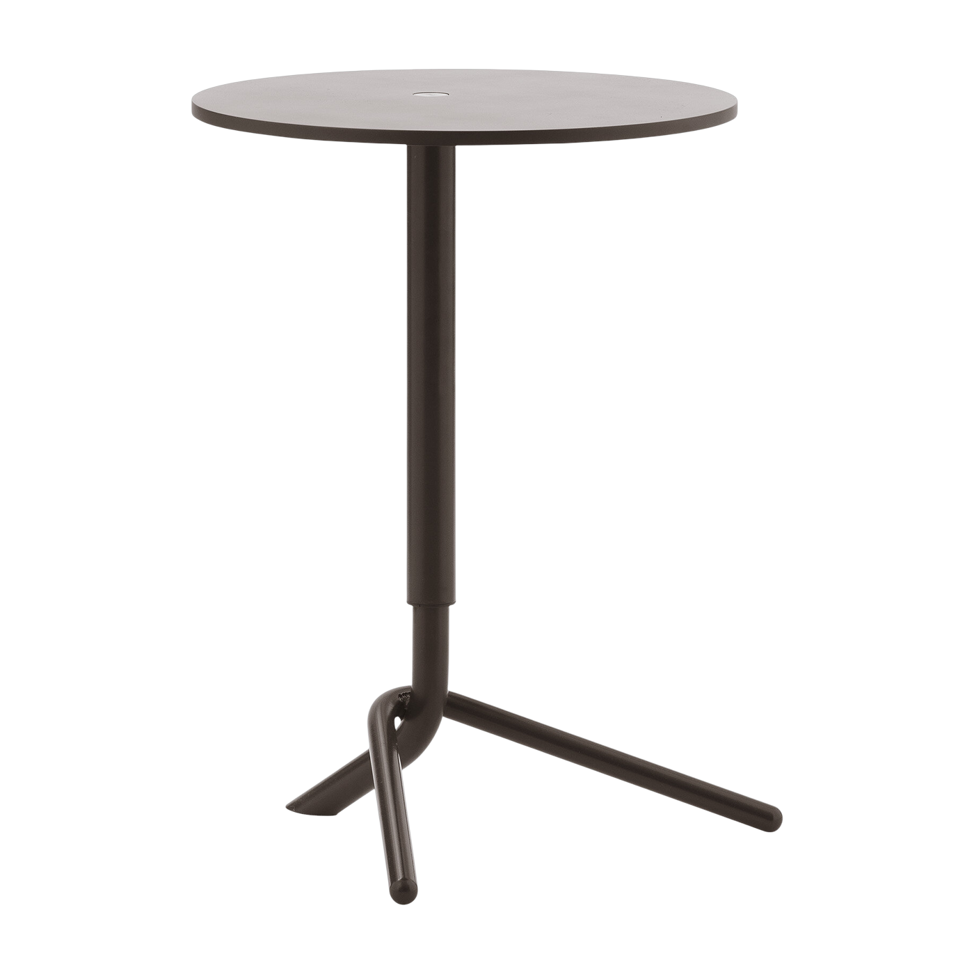 Beistelltisch „ ronde ” aus Holz und dunkelbraunem Stahl, 45 cm Lift - Normann Copenhagen