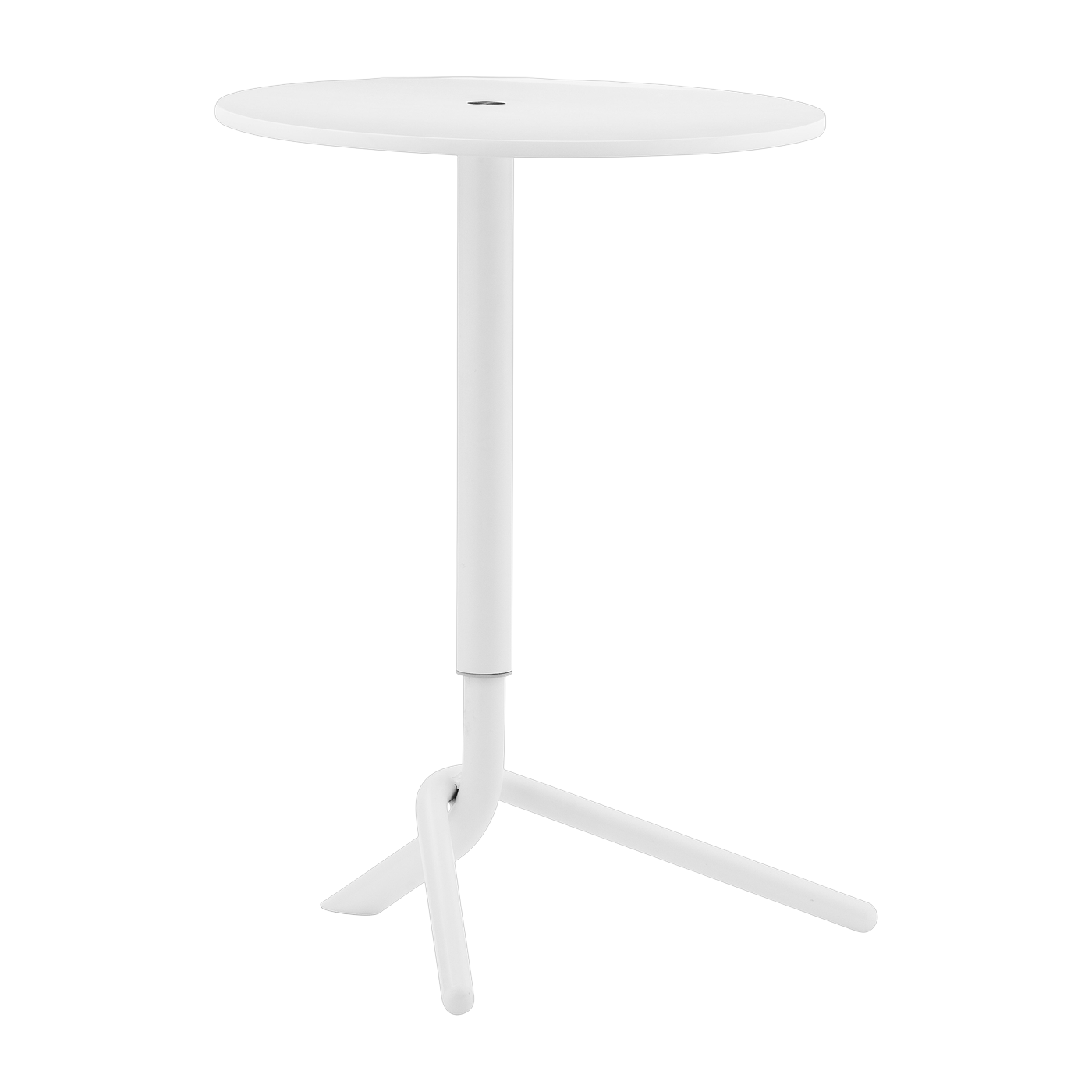 Beistelltisch „ ronde ” aus Holz und weißem Stahl, 45 cm Lift - Normann Copenhagen