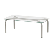 Table basse carrée en verre trempé 110x60cm Uku - Noo.ma