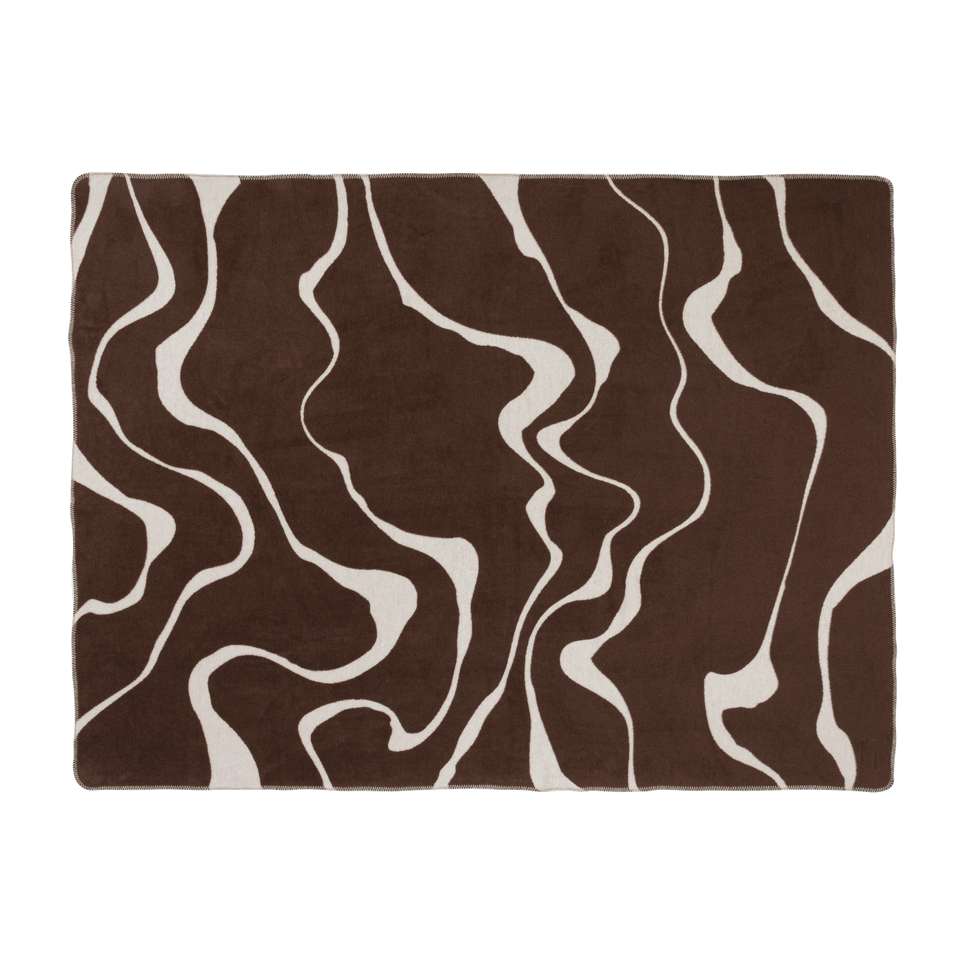 Cocoa brown cotton throw 200x150cm Felu - Noo. ma