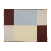 Coperta in lana gialla, blu, marrone 200x150cm Hilu - Noo. ma