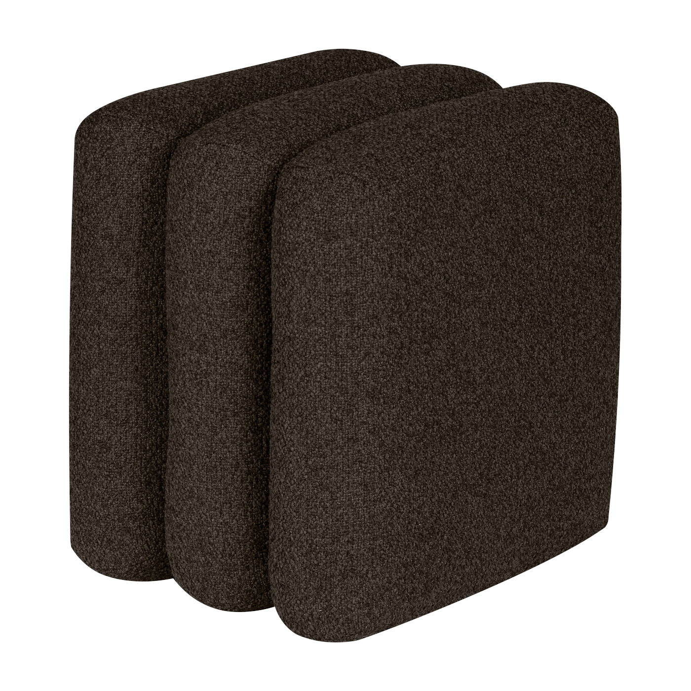 Pouf rettangolare in lana marrone 43x36cm Radd - Noo. ma
