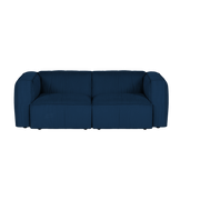 Divano in tessuto blu atlantico a tre posti 243x73cm Lobi- Noo. ma