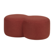 Poppy red polyester pouf 88x50x36. 5cm Umbo - Noo. ma