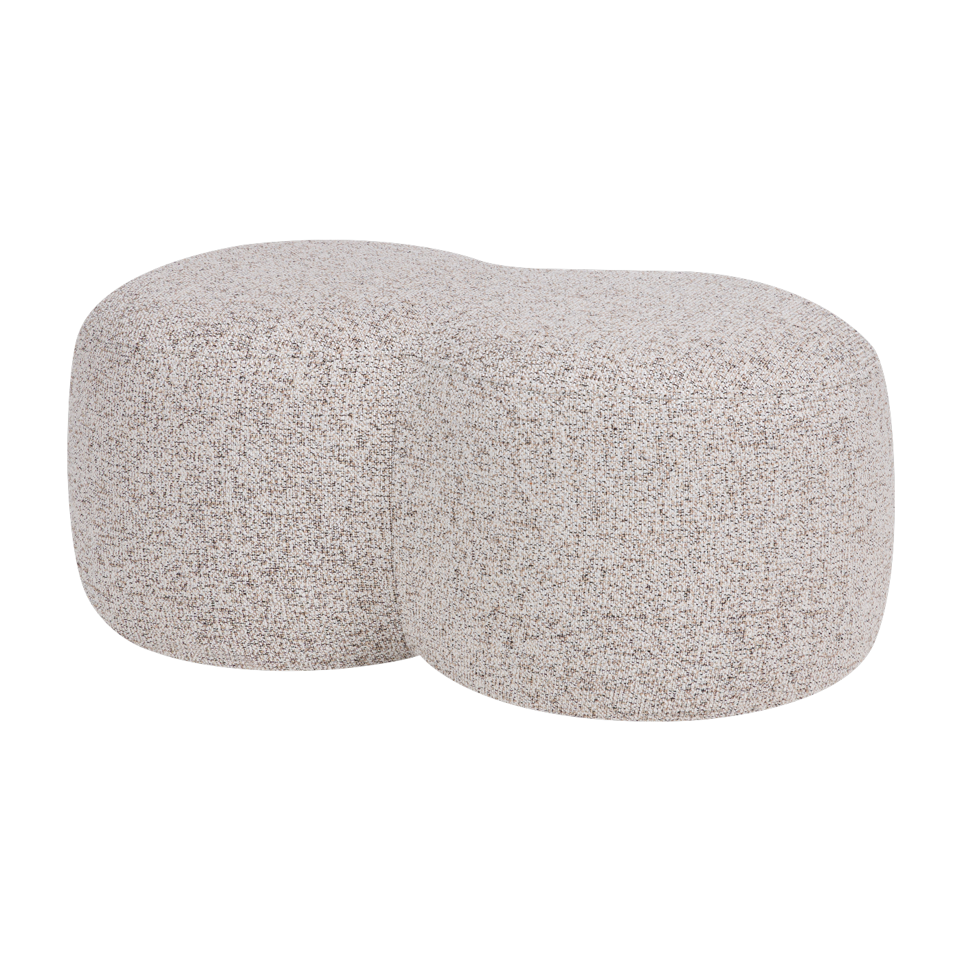 Polyester pouf in mottled gray 88x50x36. 5cm Umbo - Noo. ma
