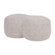 Pouf en polyester gis chiné 88x50x36,5cm Umbo - Noo.ma