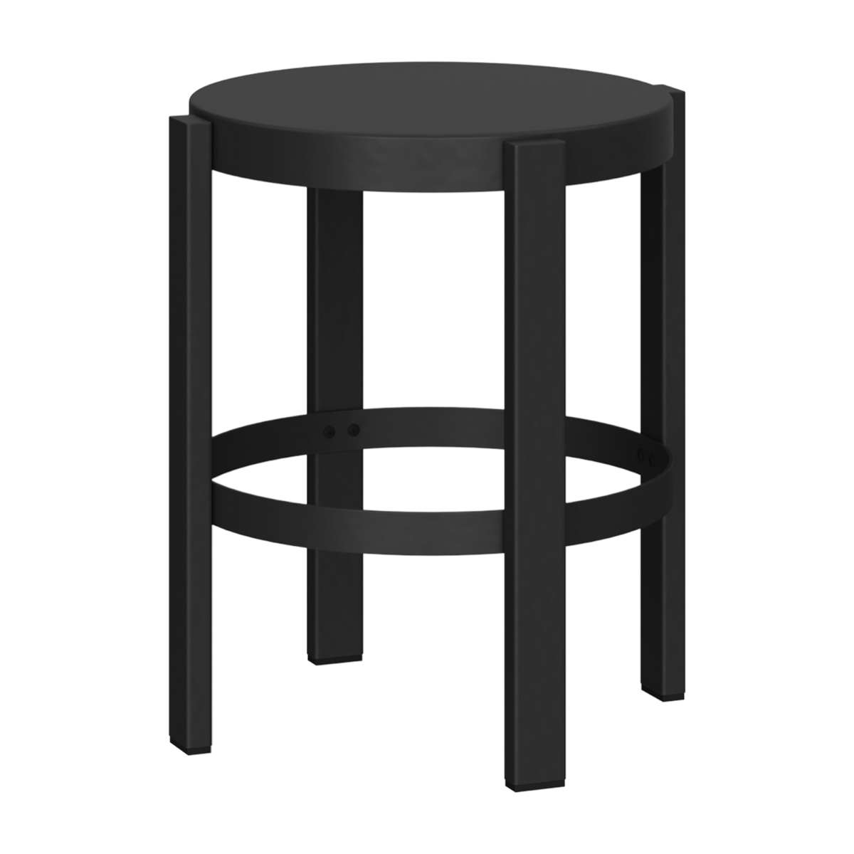 Doon black volcanic steel bar stool, 35x45cm - noo. ma