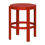 Tomato red steel bar stool 35x45cm Doon - noo. ma