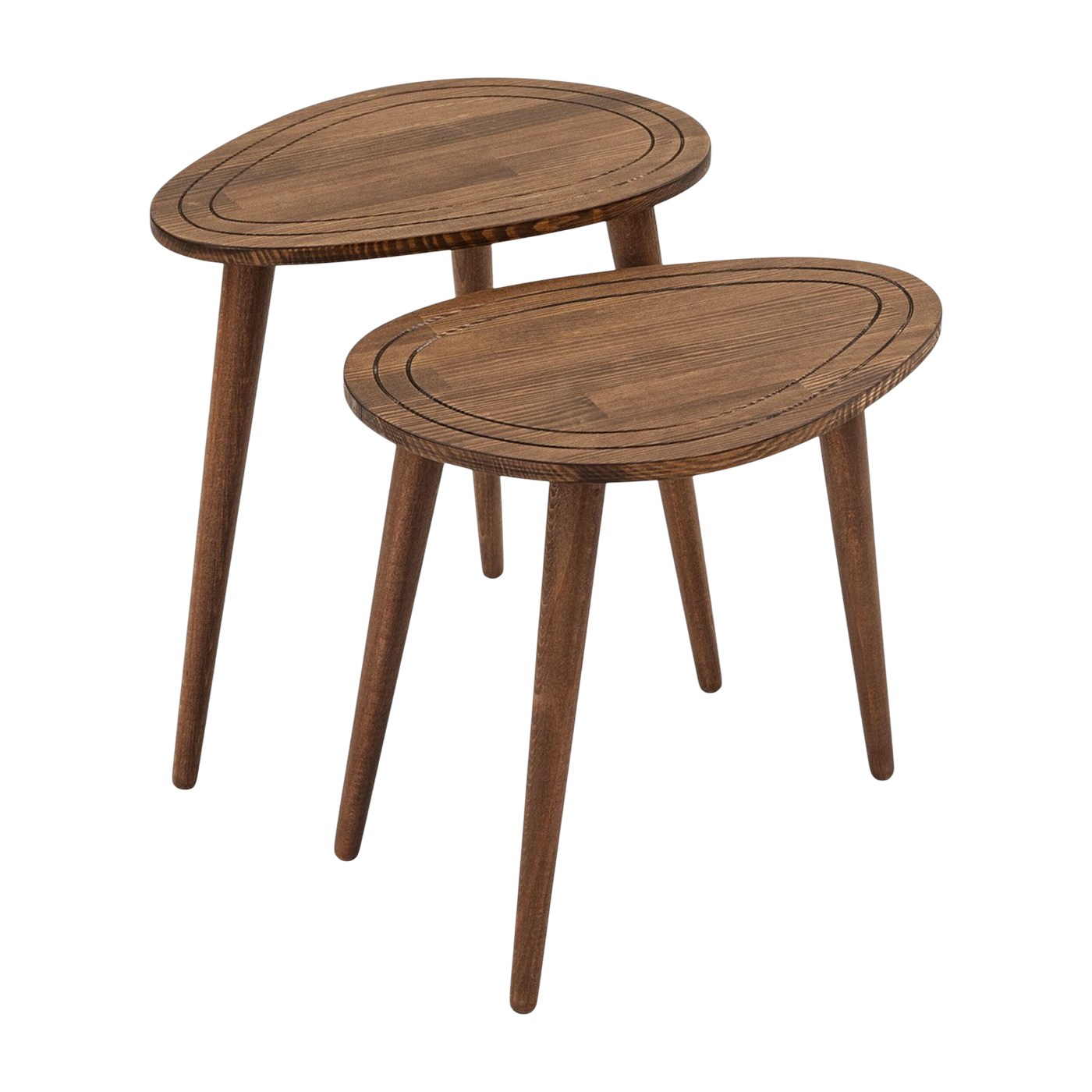 Beistelltische aus brauner Buche Sweet - Home Design