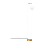 Lámpara de pie de metal dorado y vidrio opaco 27 x 146 cm Viran - Home Design