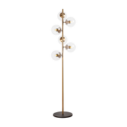 Lampada da terra in metallo e vetro trasparen globes e 35x163cm Fazil - Home Design