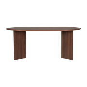 Brown melamine dining table 180x89. 5x75cm Sablin - Home Design