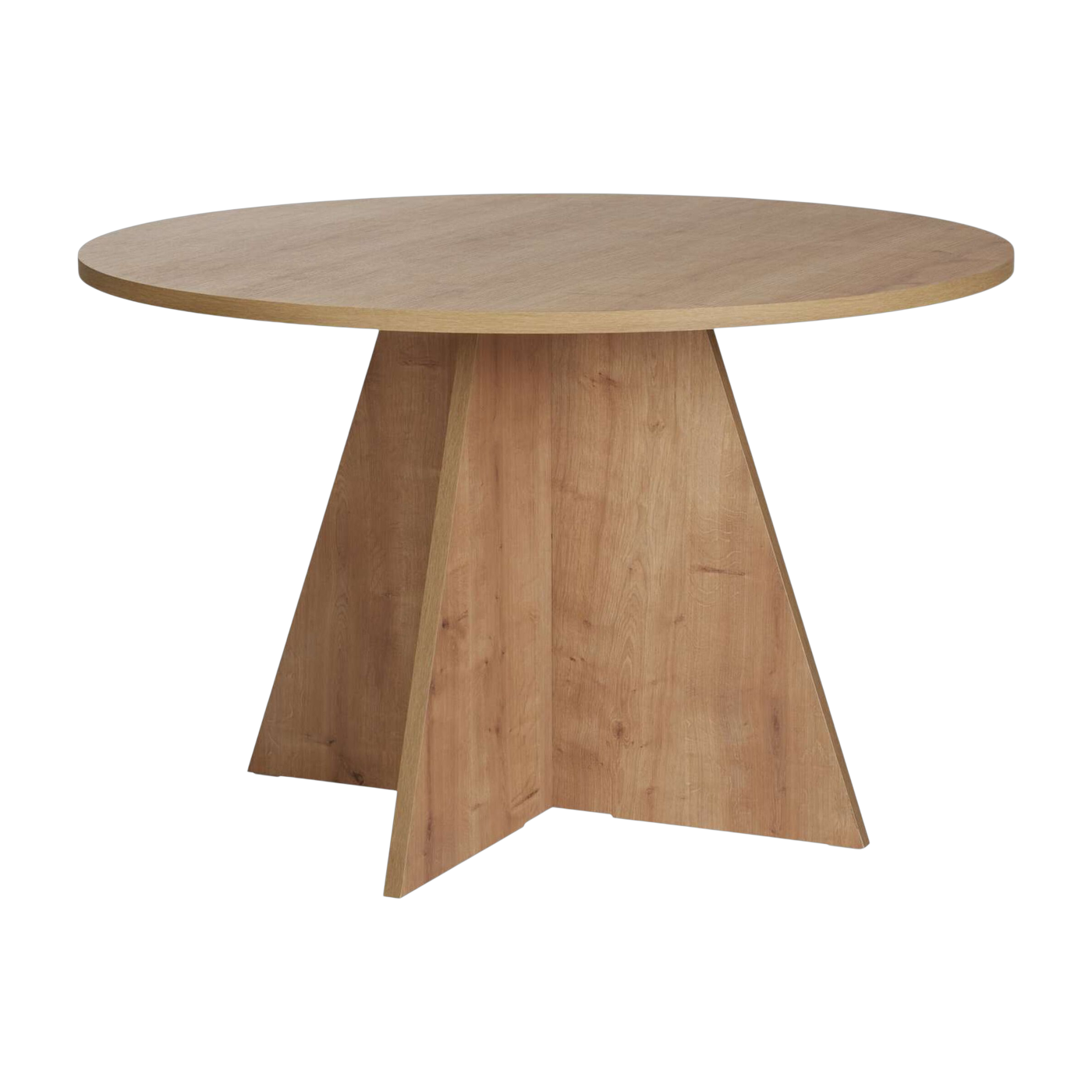 Table à manger ronde en mélamine claire 120x75cm Virella - Home Design
